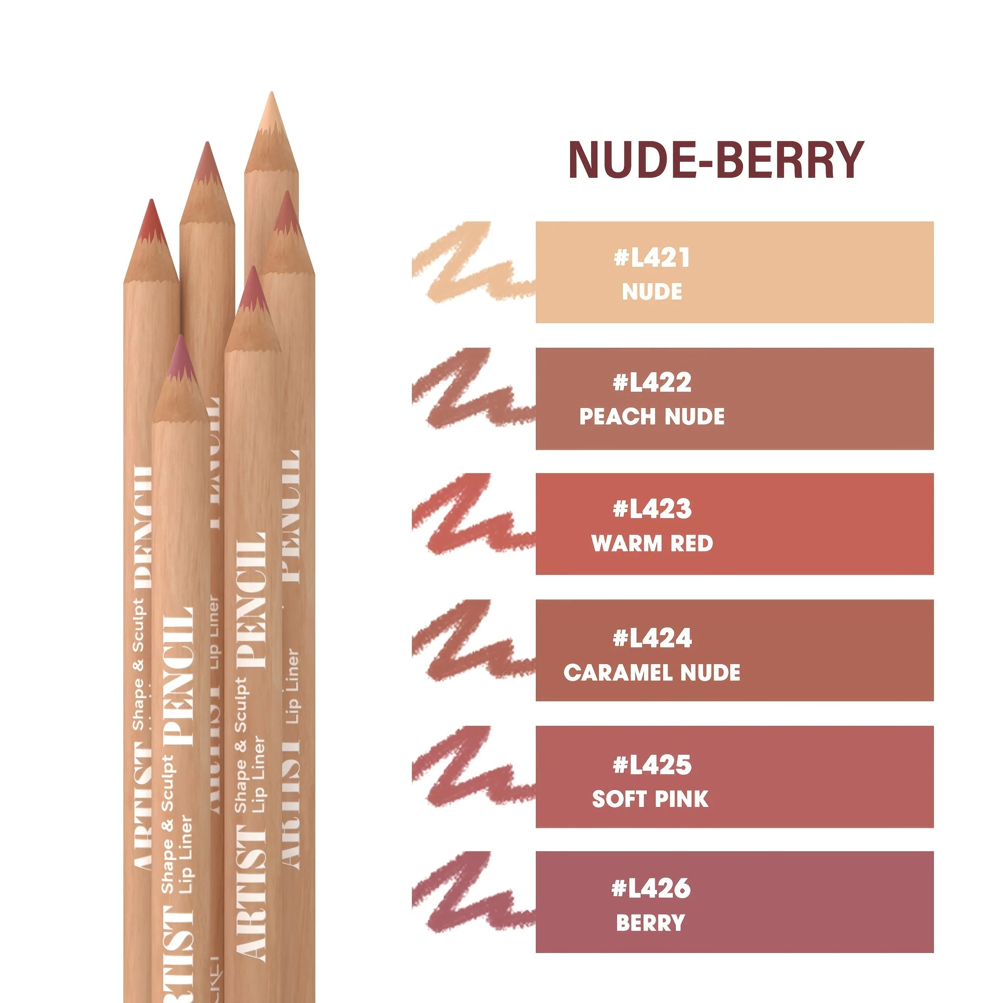 6-Piece Nude Lip Liner Set