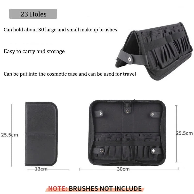 Portable Makeup Brush Organizer Bag