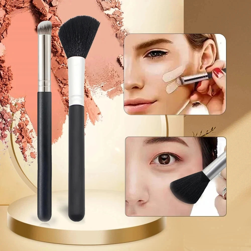 Professional Makeup Brush Set — Foundation, Powder, Concealer & Blush