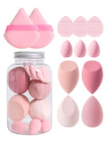 12Pcs Makeup Sponge Set with Storage Jar