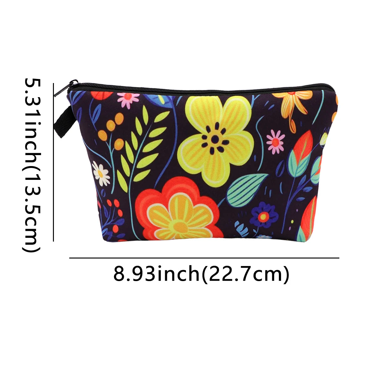Flower Series Zipper Makeup Bag