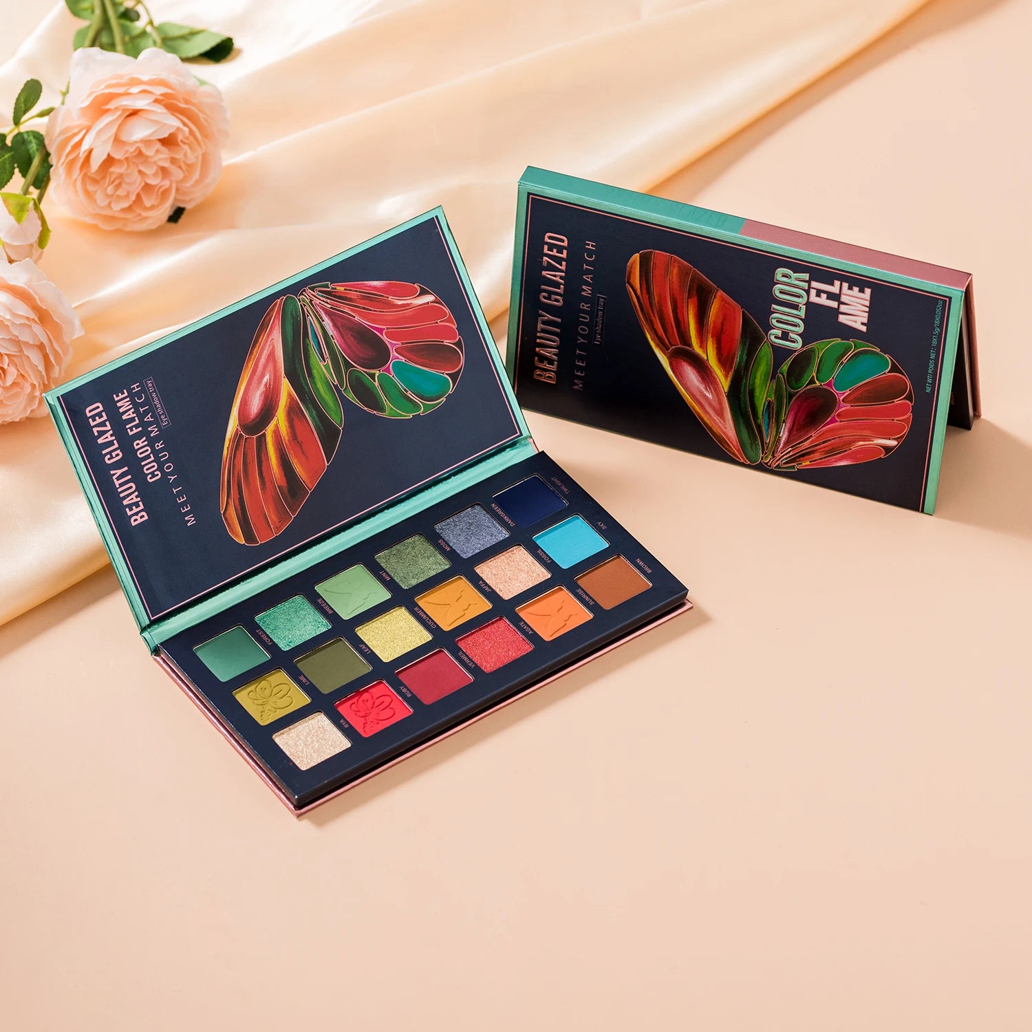 Butterfly 18-Color Eyeshadow Palette – Matte, Shimmer & Metallic