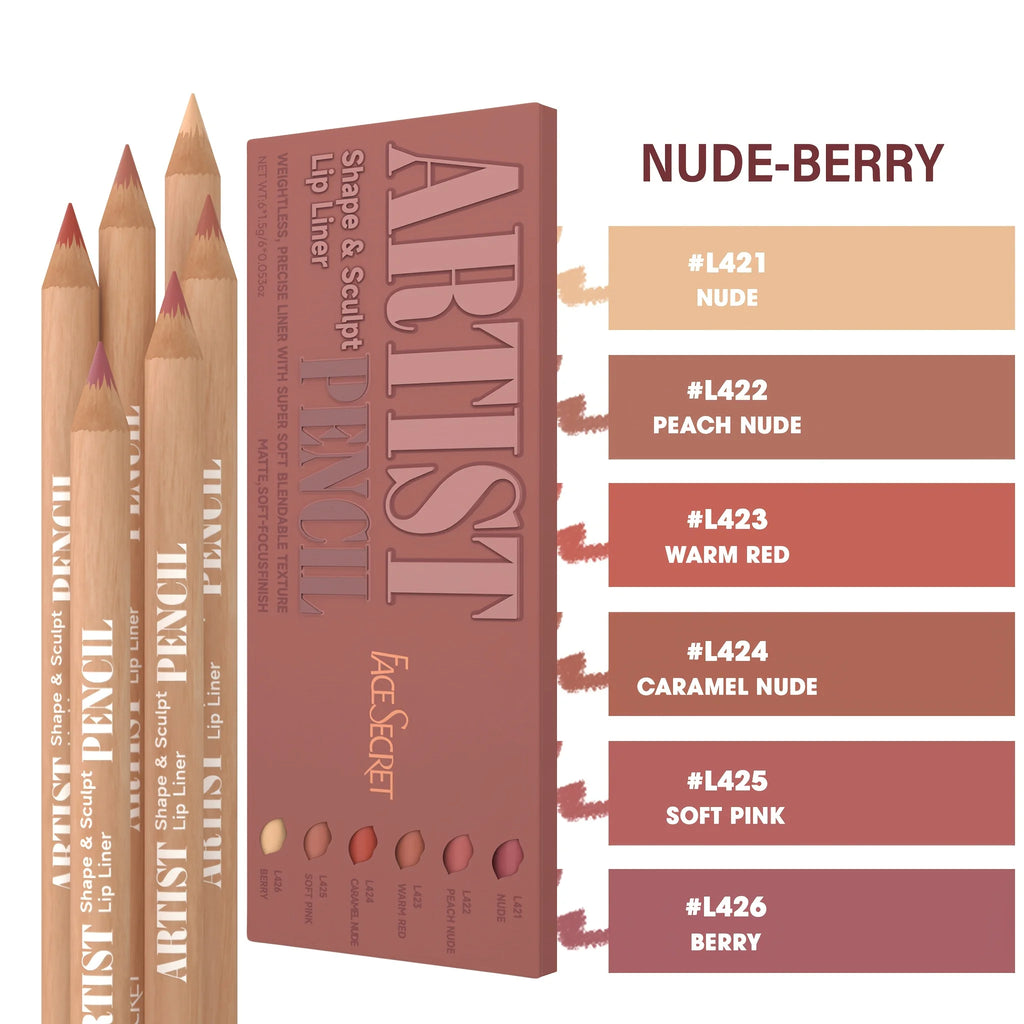 6-Piece Nude Lip Liner Set