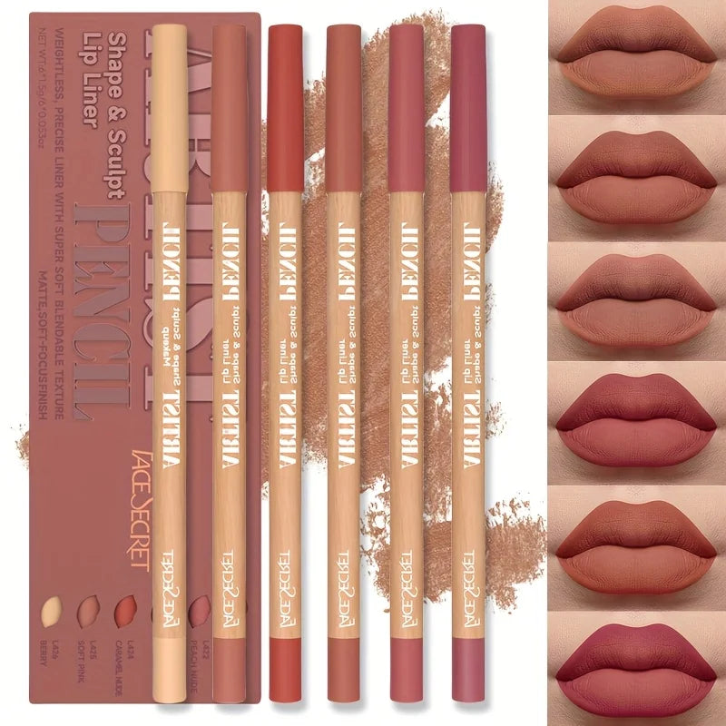 6-Piece Nude Lip Liner Set