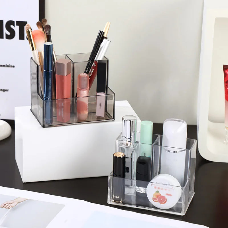 Clear Acrylic Makeup Organizer & Brush Holder