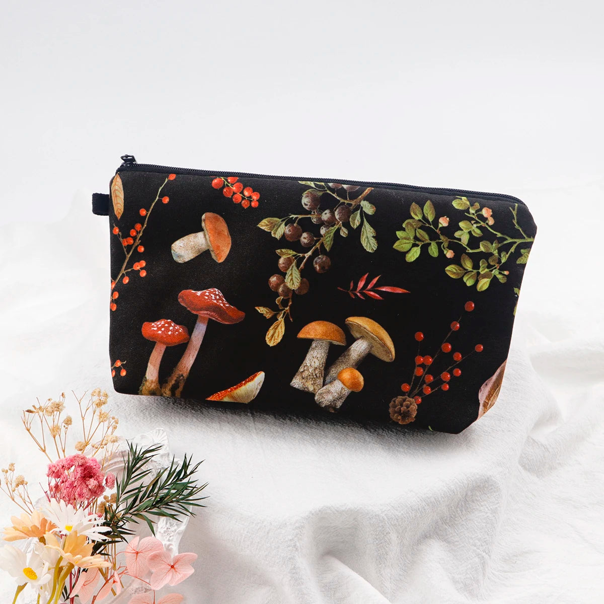 Flower Series Zipper Makeup Bag