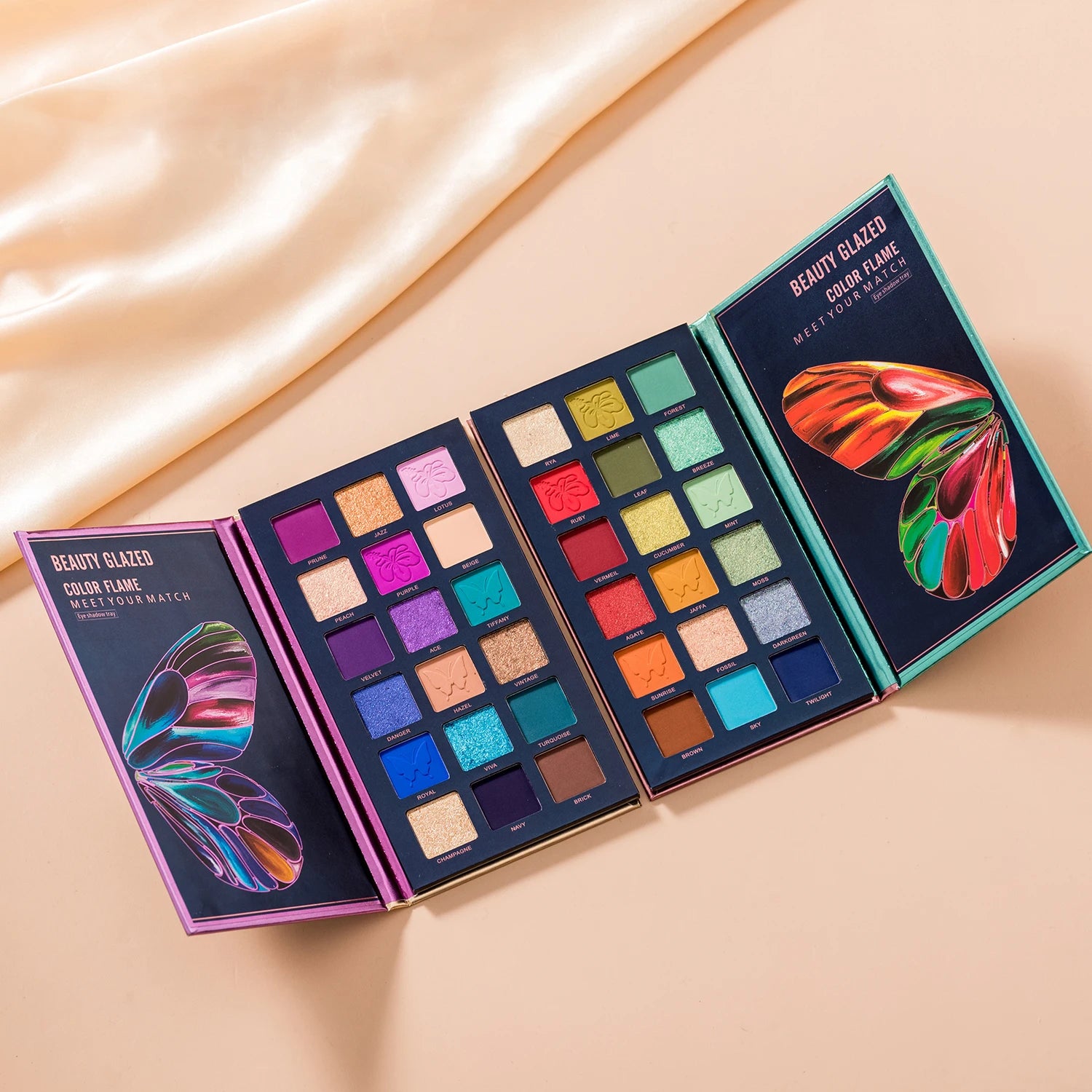 Butterfly 18-Color Eyeshadow Palette – Matte, Shimmer & Metallic