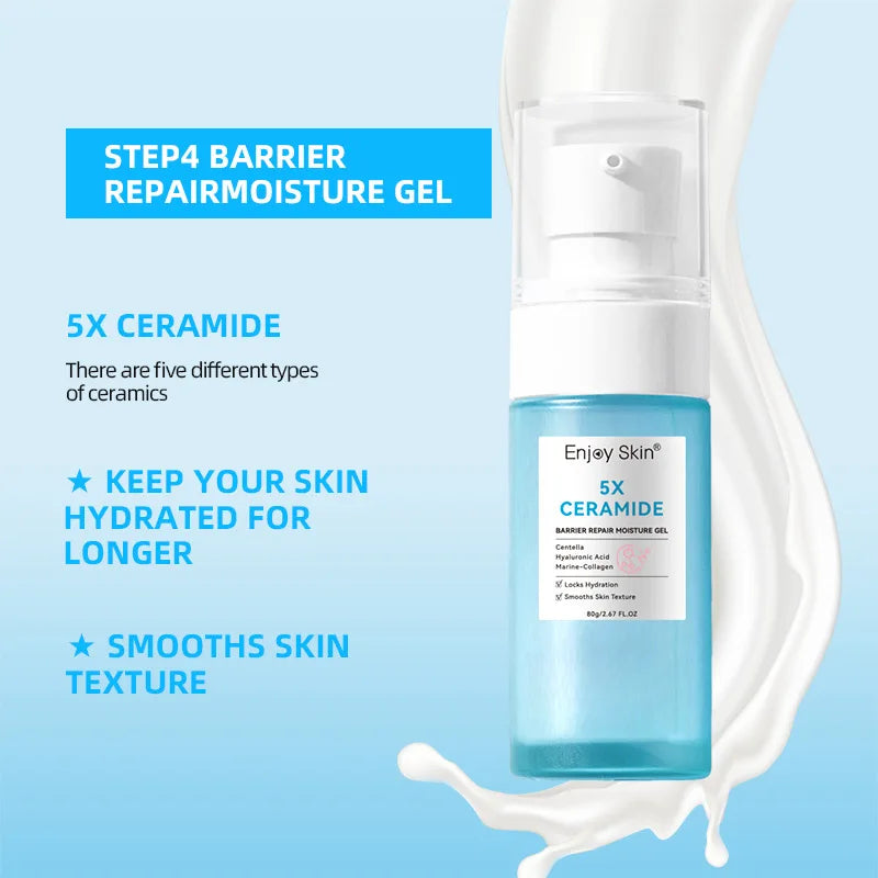 Ceramide Skincare Set — Toner, Serum, Cream, Cleanser & Gel