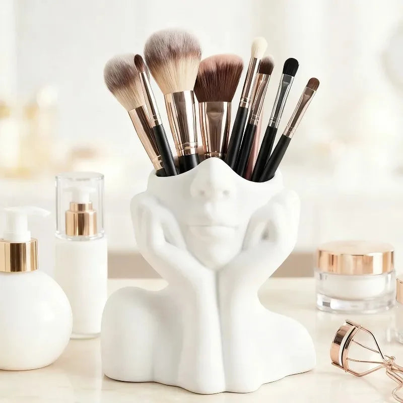Face Shape Makeup Brush Holder & Organizer