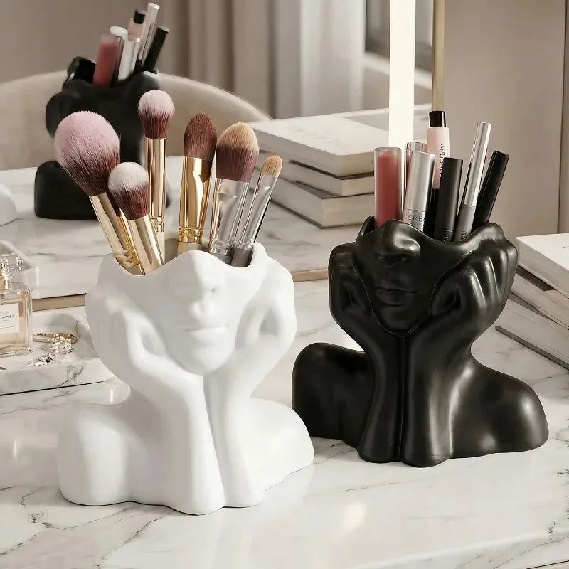 Face Shape Makeup Brush Holder & Organizer