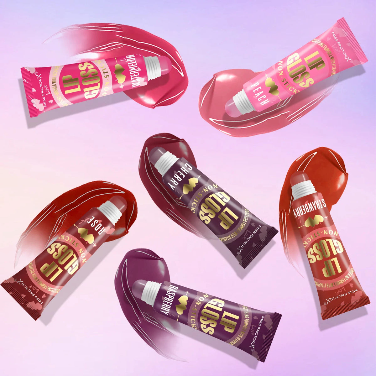 6-Pack Lip Gloss Set — Long-Lasting & Moisturizing