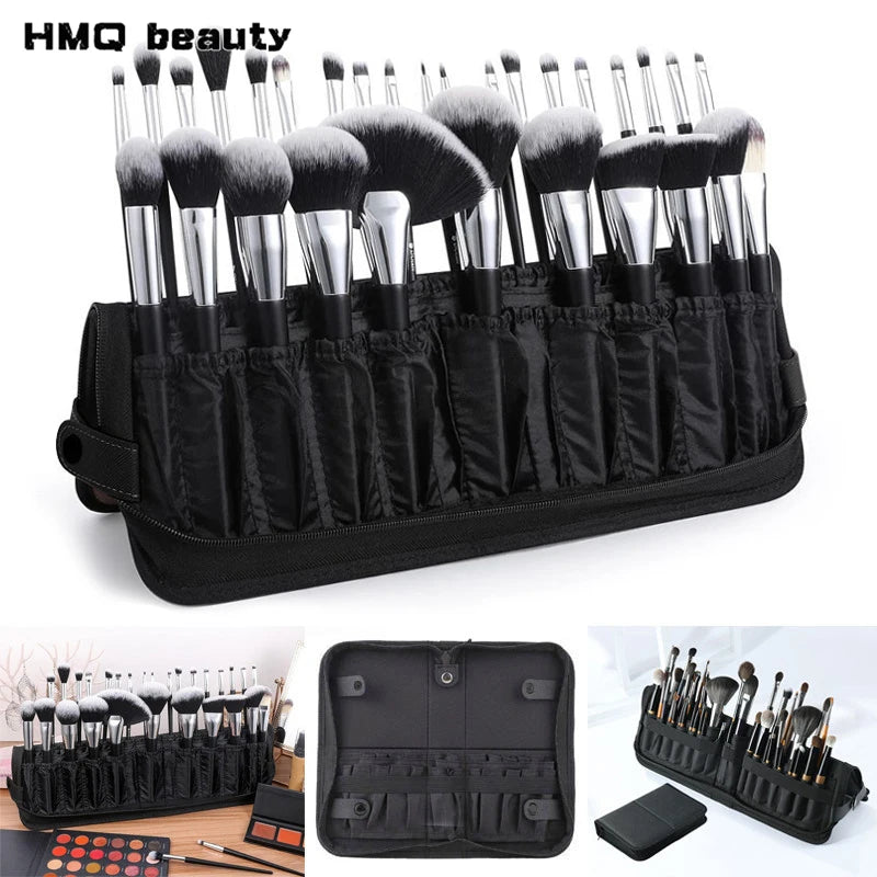 Portable Makeup Brush Organizer Bag