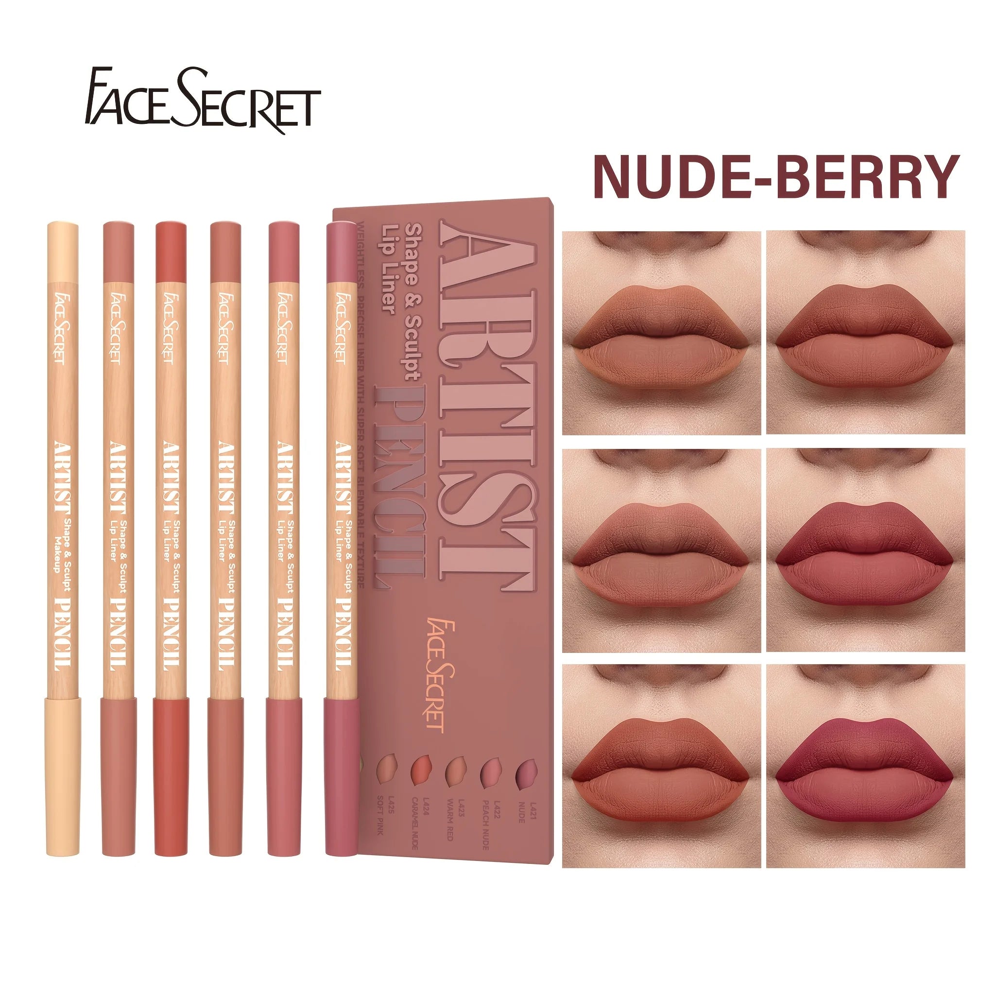 6-Piece Nude Lip Liner Set