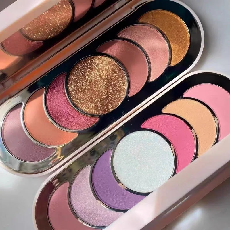 Luxury Makeup Rare Beauty High Gloss Eye Shadow Plate Pearlescent Lasting Glitter Brightening Highlight Powder Mirror Eyeshadow