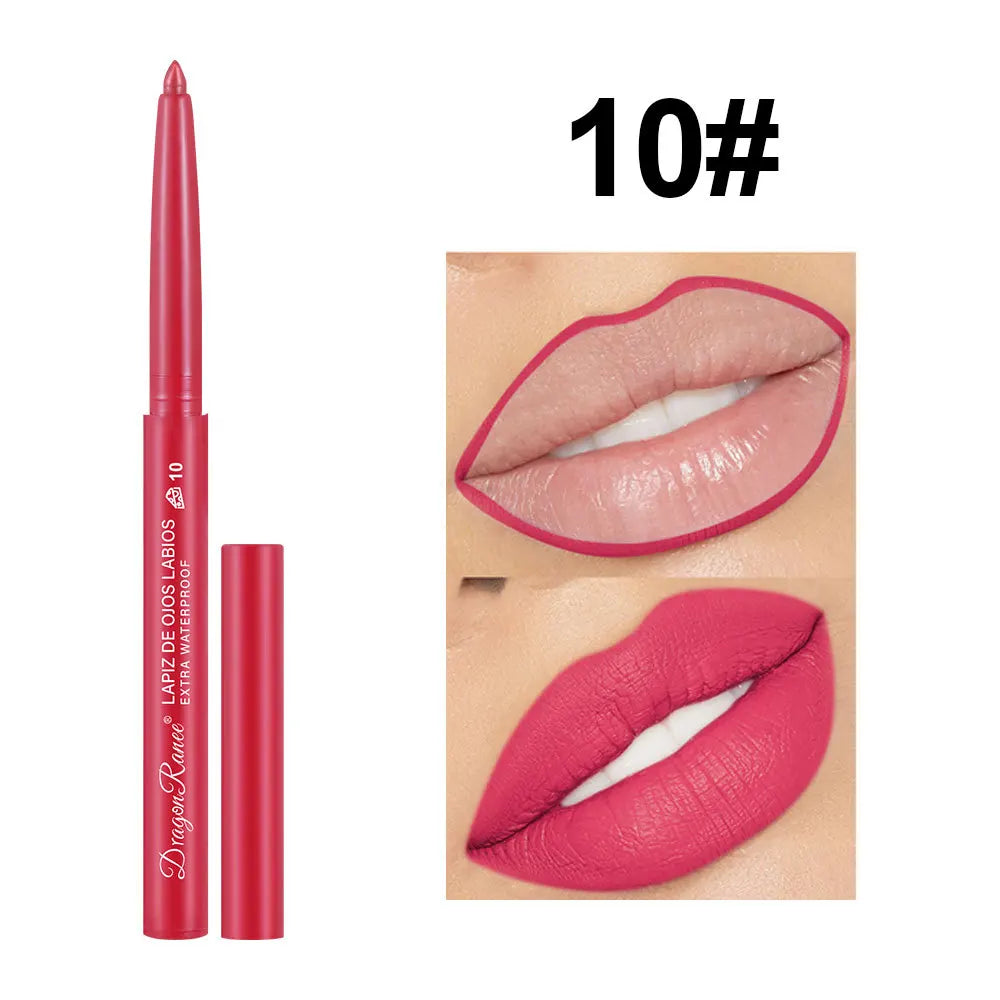 Matte Velvet Lip Liner & Lipstick Pencil — 12 Colors