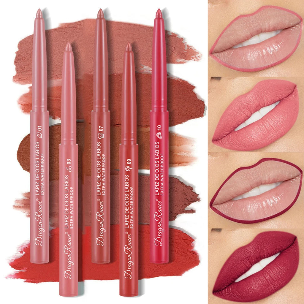Matte Velvet Lip Liner & Lipstick Pencil — 12 Colors