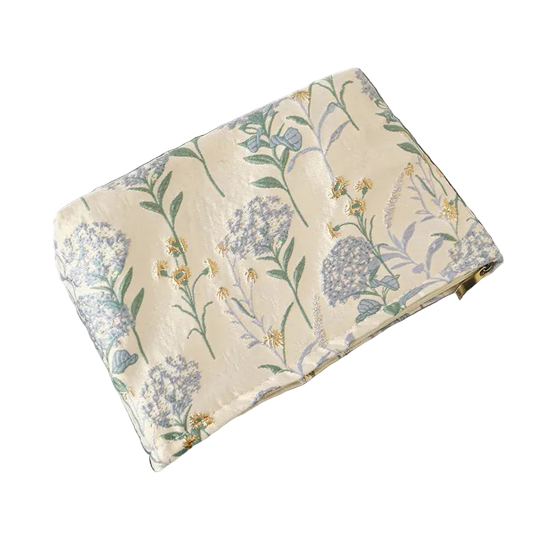 Makeup Bag, Blue Bouquet