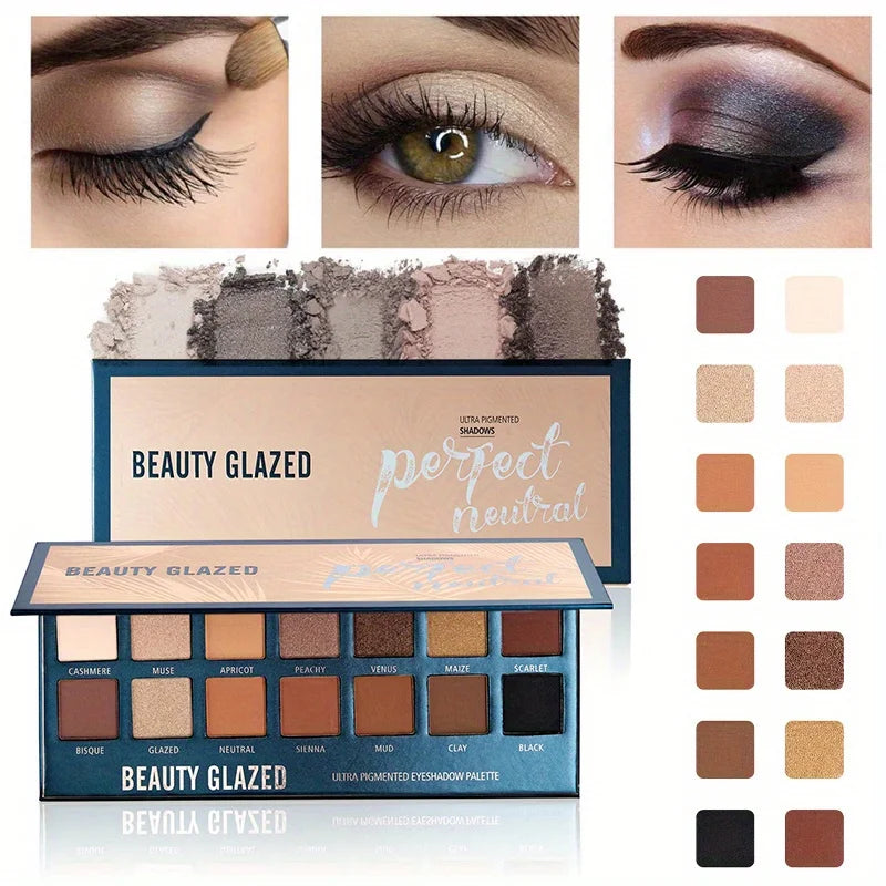 Beauty Glazed 14-Color Matte Eyeshadow Palette
