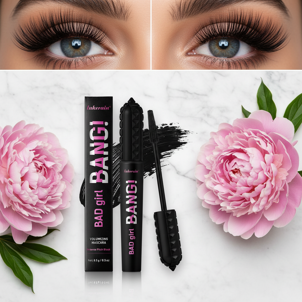 BAD girl BANG! Mascara Ad with Peonies