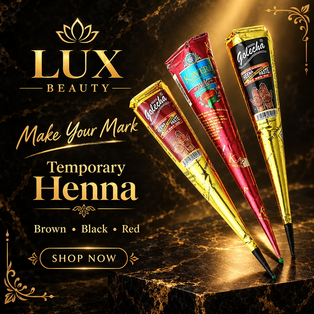 Black and gold henna sales image