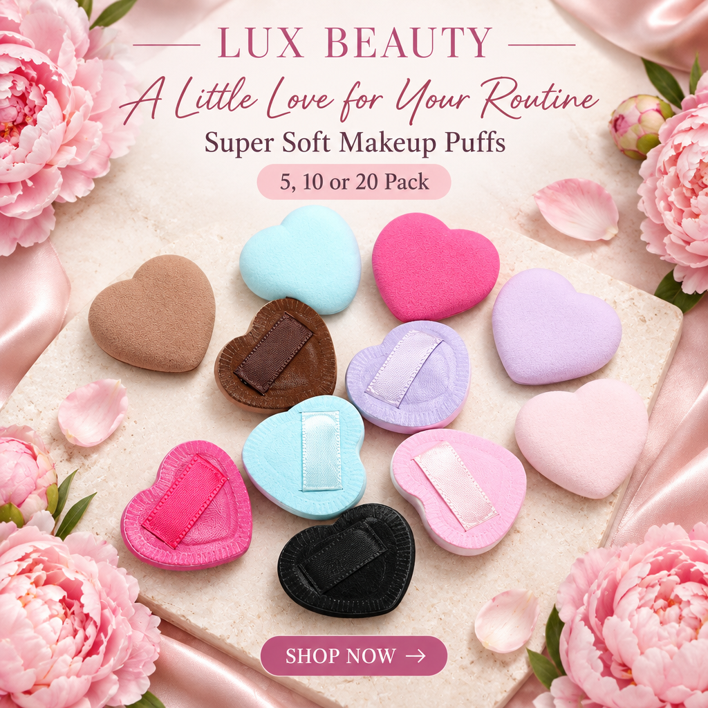 Blush peony makeup puff Facebook ad