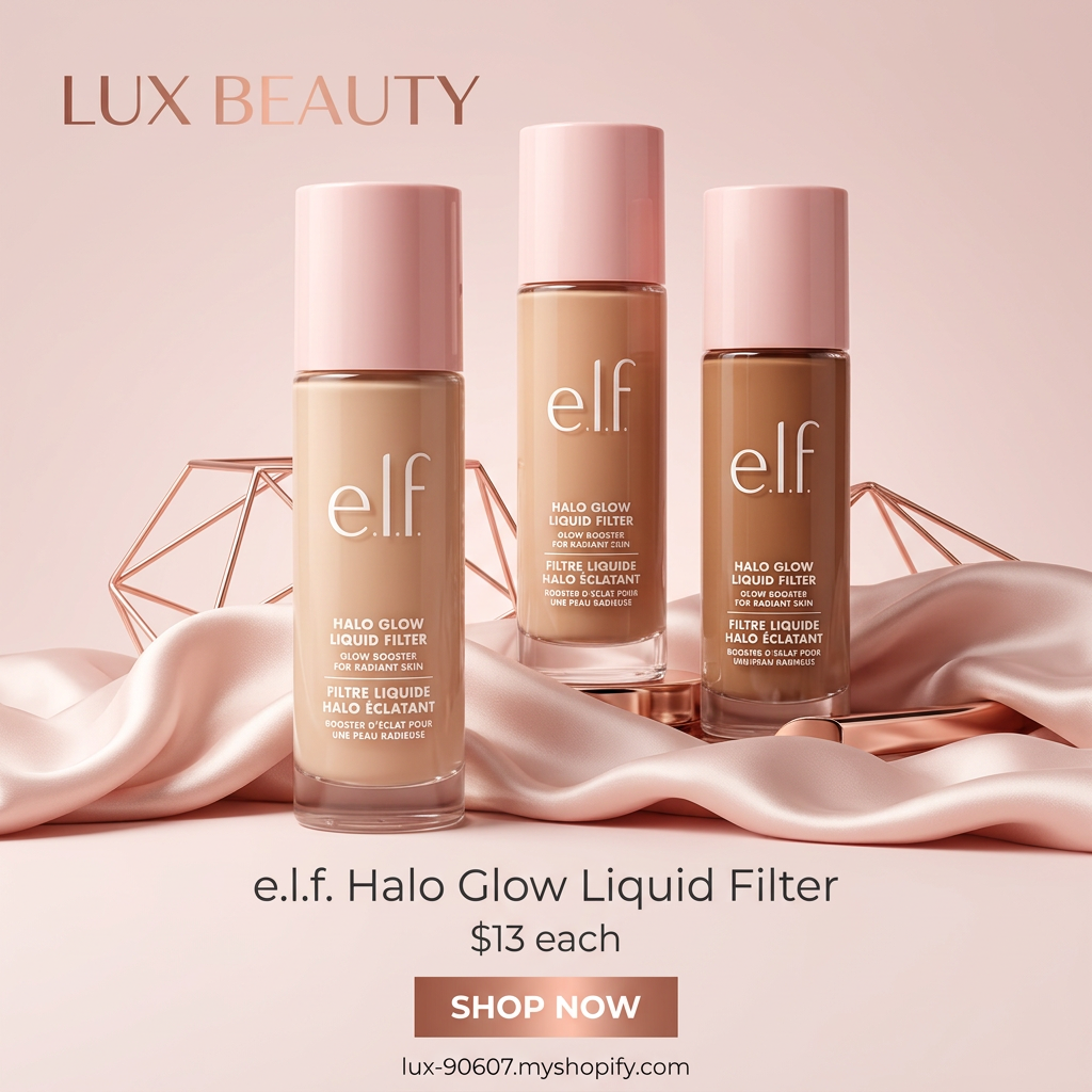 Blush pink LUX Beauty e.l.f. ad