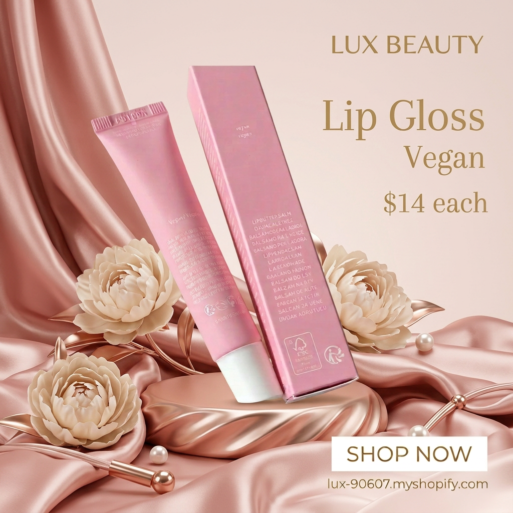 Blush satin lip gloss variation