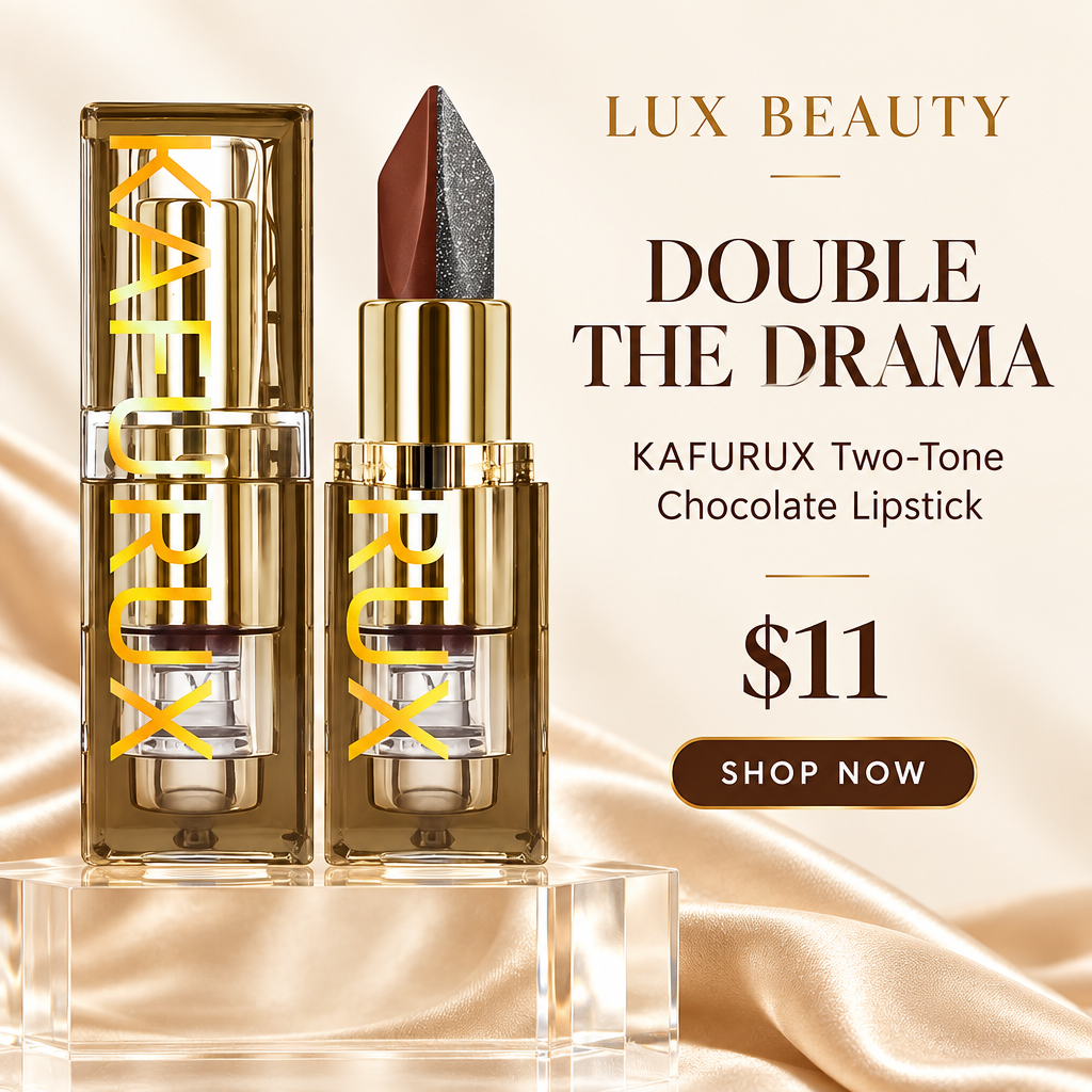 Champagne luxury lipstick ad