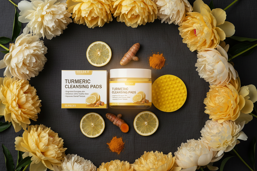 Ginger and Lemon Cleansing Pads with Yellow & Cream Peonies