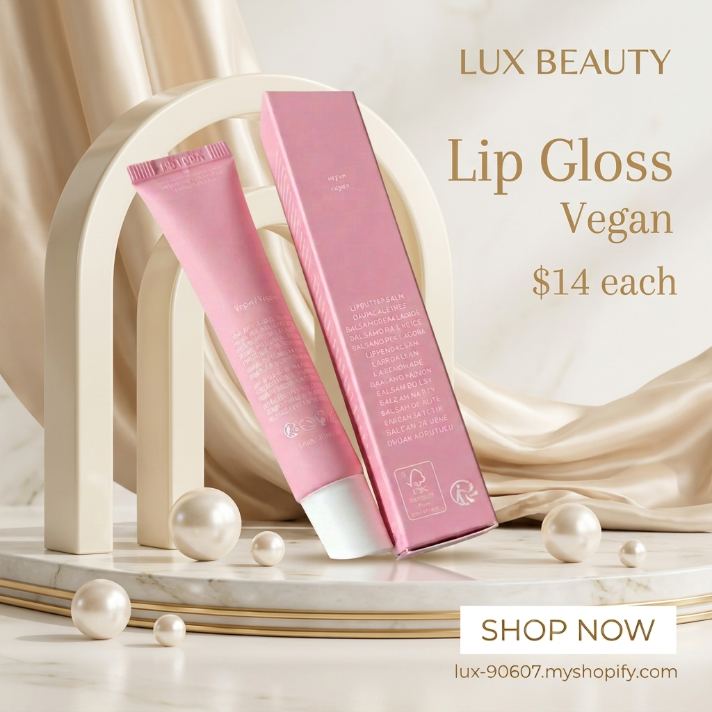 Ivory marble lip gloss variation