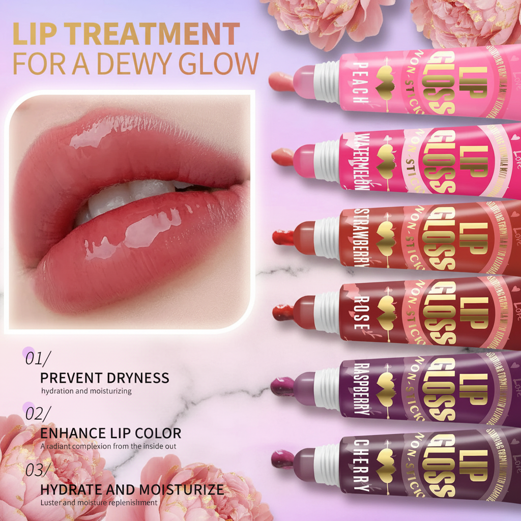Lip Gloss Set - Dewy Glow with Peonies