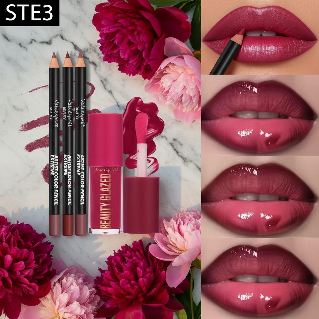 Lip Kit Set 3 with Peonies