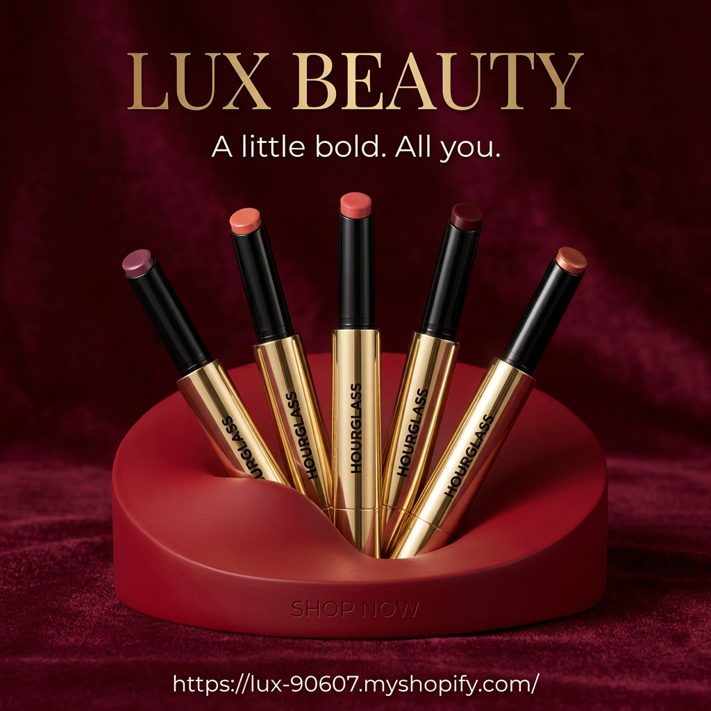 LUX Beauty burgundy velvet ad