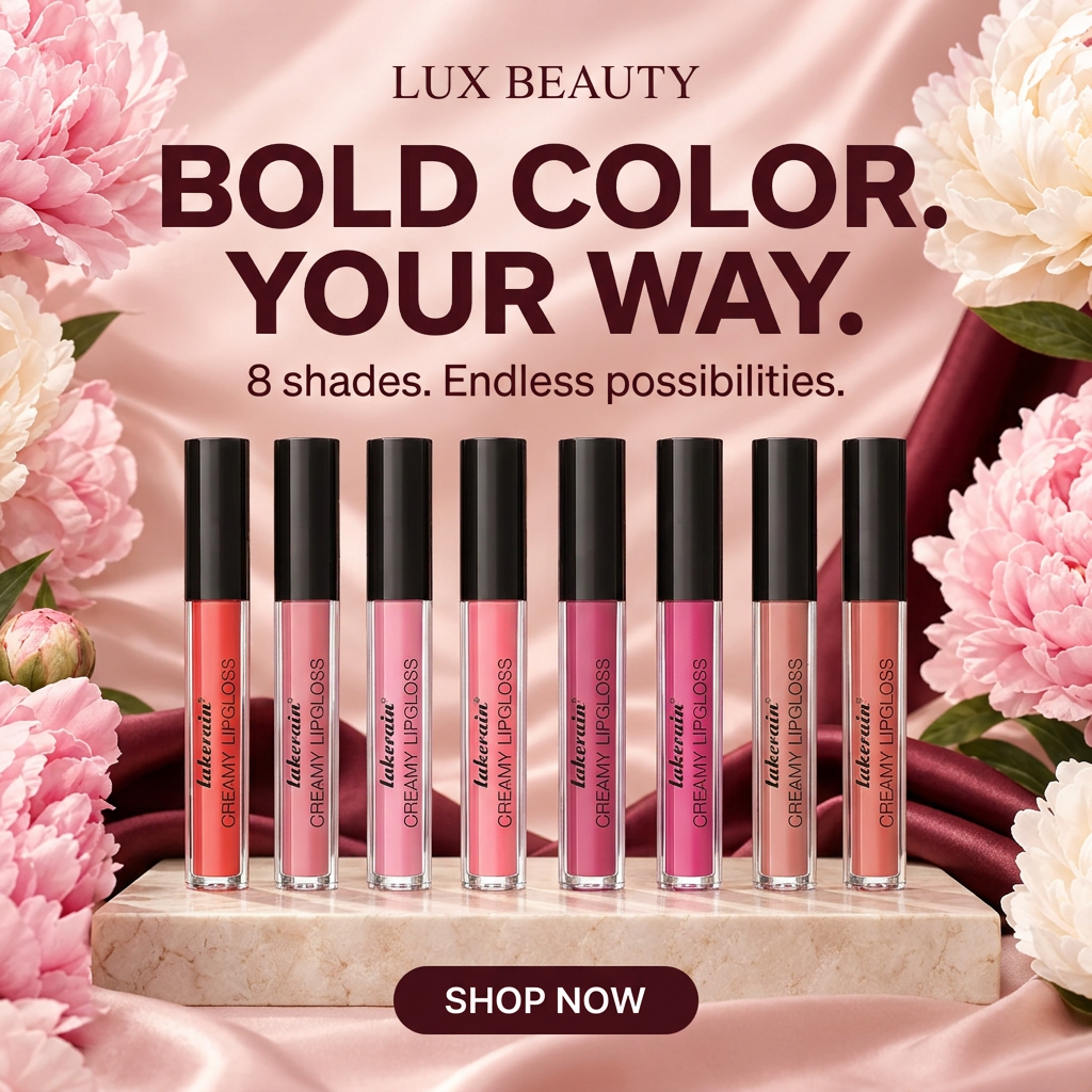 LUX Beauty Facebook ad with bold headline