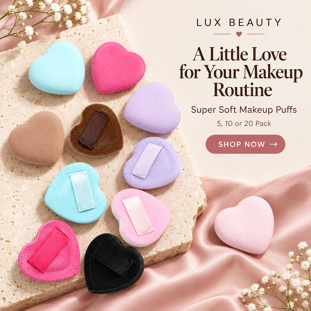 LUX Beauty makeup puff Facebook ad