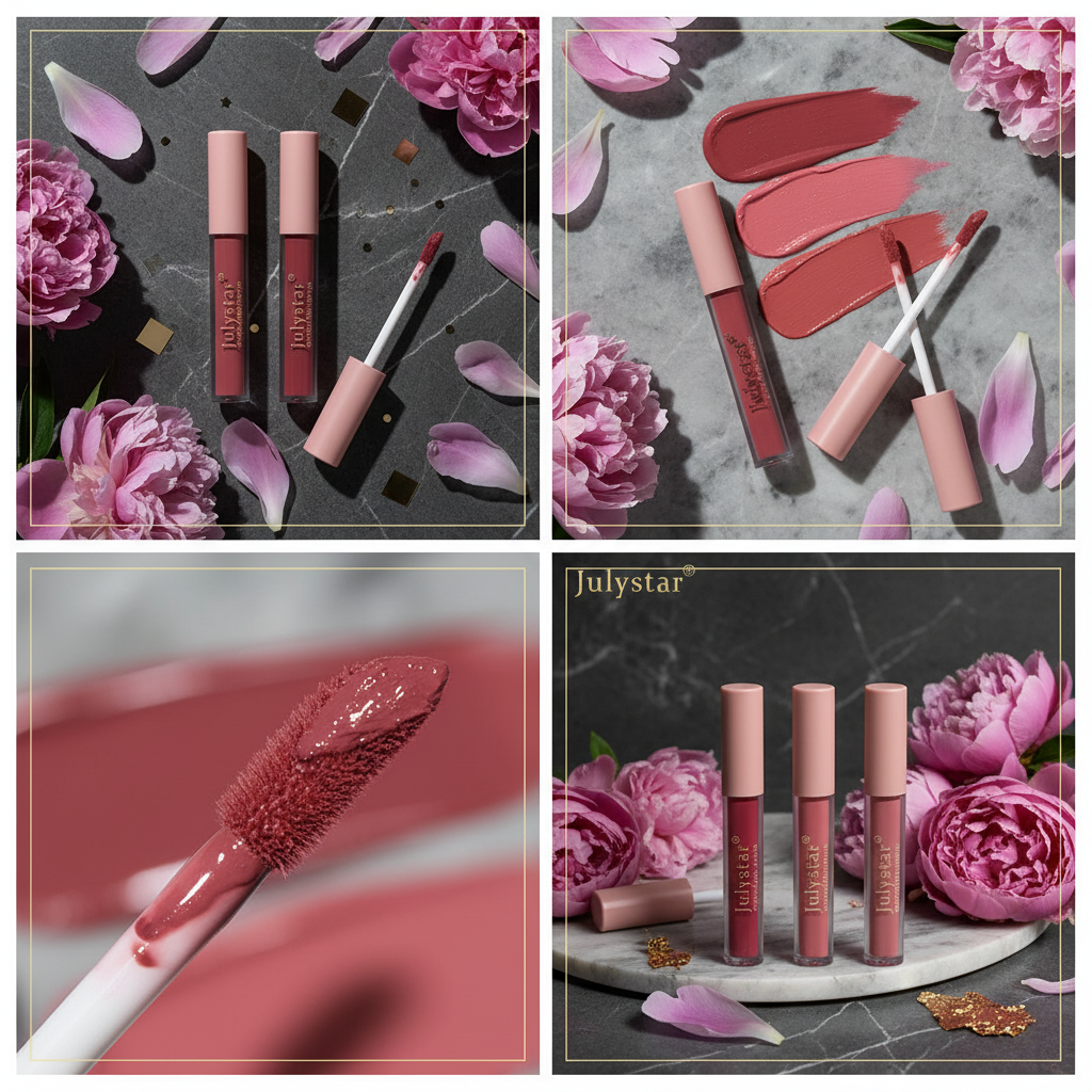 LUX lip glaze editorial collage