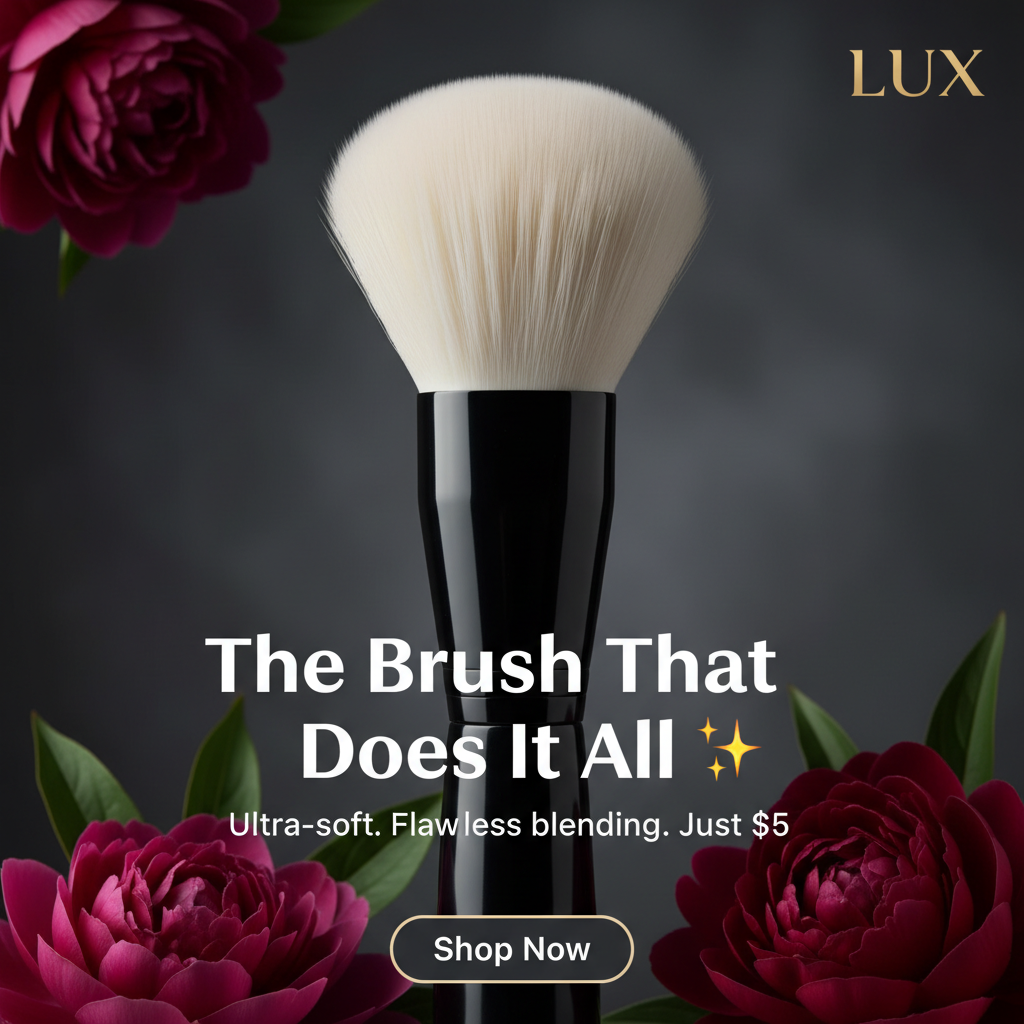 LUX Makeup Brush Facebook Ad