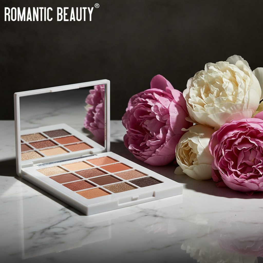 Palette with peonies