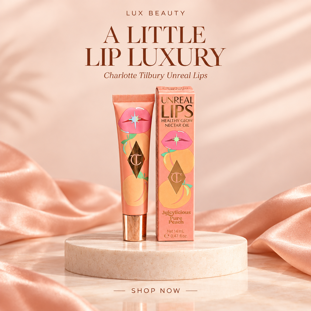 Soft peach LUX Beauty Facebook ad