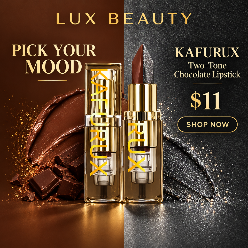 Split-tone lipstick ad