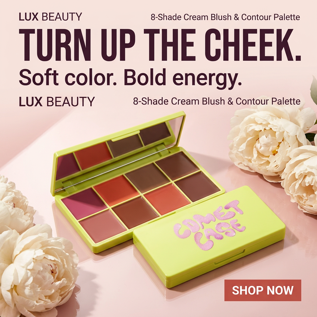 Turn Up the Cheek Facebook ad